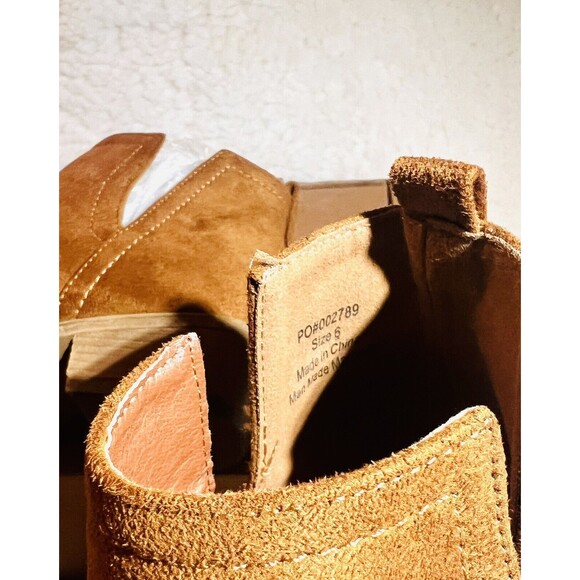 Journee Collection Womens Rimi Bootie Vegan Suede Ankle Boot - Camel - Size 6 - Picture 9 of 10